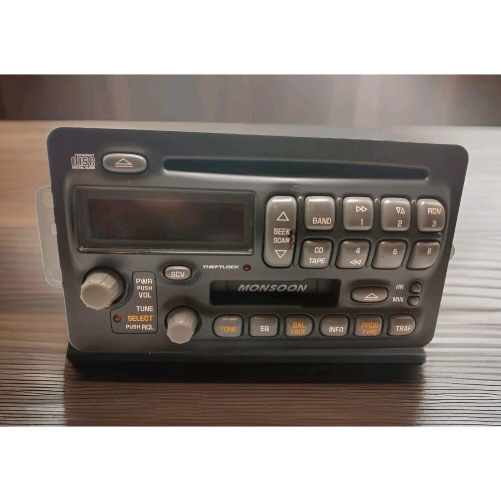 Stereo Radio AM FM CD Cassette MONSOON 10317996 Fits 03-04 PONTIAC SUNFIRE F113